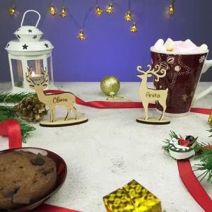 Kotak Hadiah Gaya Classic Pohon Natal Potong Laser dengan Ujung Kelapa