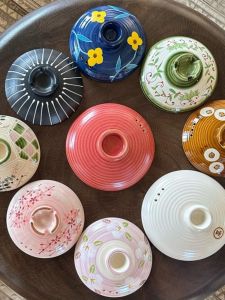 Japanese Style Ceramic Pot Lid round Individual Cover for Sand Pot Stew Cooking Utensil Universal Kitchen Tool Wan Toushi Burn