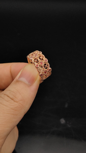 แหวนพลอยทับทิม(Natural Ruby) พม่า สีชมพูแดงสวยมาก เรือนเงินแท้ 92.5% ไซส์นิ้ว 56 หรือเบอร์ 7.5 US พลอยแท้จากประเทศพม่า