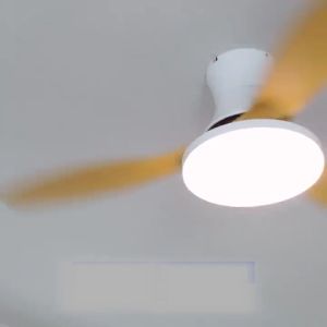 BSU Three Blade Ceiling Fan Lamp With Remote Control 42 Inch 3 Color Grain New Smart Ceiling Fan Lamp Bedroom Restaurant