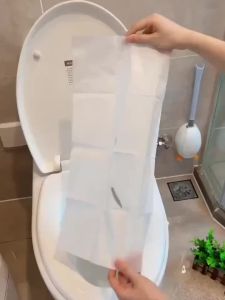 10/50 CÁI Giấy Lót Bệ Toilet Hòa Tan Trong Nước Dùng Một Lần Tiện Lợi Khi Đi Du Lịch Đảm Bảo Vệ Sinh Và Thoải Mái