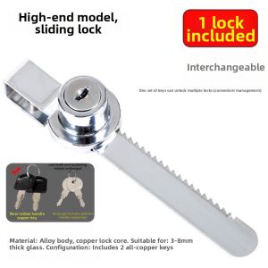 Jiaxun | Thick Sliding Glass Door Lock for Cabinets and Windows