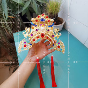 Handmade Chinese Style Doll Headwear Tai Grandfather God of Wealth Crown Elegant Retro Alloy Hair Accessory ly Made