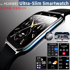 2025 New Ultra-Thin Curved Screen Smart Watch For Men Women 1.96" Amoled Pixel Display Bluetooth Call Smartwatch IP68 For Huawei