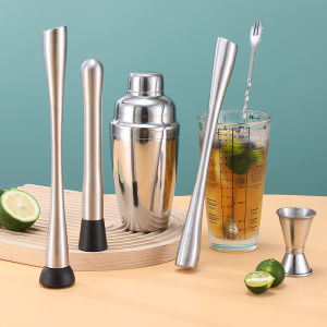 Mash Stick Ice Crushing Stick Lemon Hammer Juicing Stick Squeeze Mash Shaker Milk Tea Shop Stainless Steel Fruit Press Ice Hammer