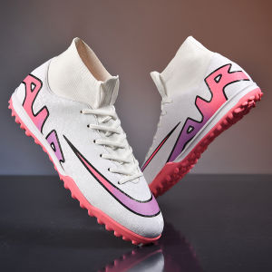 New Womens Football Shoes Kids Training Shoes High Top with Long Sticks AG Short Sticks TF Childrens Female Assassin Shoes