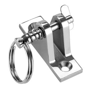 90° Boat Deck Hinge with Quick Release Pin and Ring 316 Stainless Steel Bimini Top Fitting Boat Hinge Mount Marine Accessories