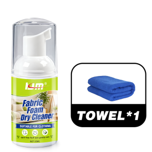 KJM Multi-Purpose Fabric Foam Dry Cleaner Stain Remover for Car Seats Carpets Upholstery And Home Fabrics