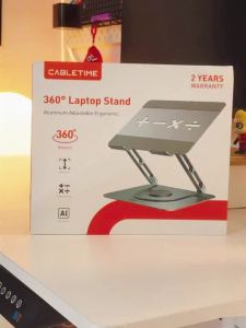 Giá Đỡ Máy Tính Xách Tay Bằng Nhôm CABLETIME Cho Macbook Air Pro Dell Gaming iPhone iPad Giá Đỡ Máy Tính Bảng Có Thể Điều Chỉnh Tương Thích Với Nhiều Thương Hiệu