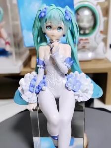 Bandai | Anime Hatsune Miku 14CM Hoa Tiên PVC Nhân Vật Hành Động Mô Hình Dễ Thương Để Bàn Phụ Kiện Sưu Tập Đồ Chơi Dành Cho Mọi Lứa Tuổi