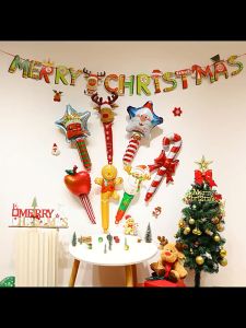 Balon Foil Natal Merry Christmas Tema Natal Dan Tahun Baru Dekorasi Unik Untuk Perayaan Spesial