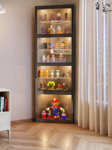 Transparent Display Shelf Corner Use
