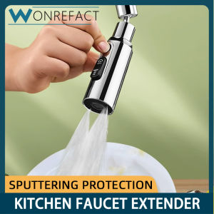 High Water Pressure 360° Flexible Nozzle Spout Tap Water-Saving Household Kitchen Sink Brass Three-Mode Faucet Extender