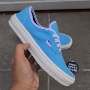 OBRAL SEPATU SNEAKERS AUTH BIRU PERMEN KARET TALI 36-43 SEPATU VULCANIZED MURAH 100%