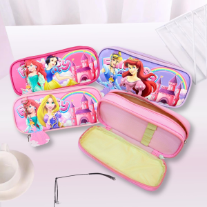 8805 ~ Princess Collection Pencil Case Kotak Pensel Sekolah Kanak-Kanak Design Snow White Ariel Sleep Beauty Stationery