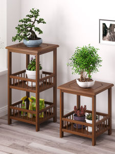Indoor Simple Wooden Plant Stand Living Room Floor Style Dracaena Stand Chinese Style Balcony Flower Rack Artistic Bamboo Material