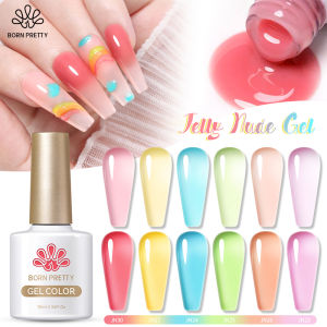 BORN PRETTY 10ml 50 Colors Jelly Nude Pink Gel Nail Art Polish Translucent Semi Permanent Soak Off UV LED Gel Varnish Nail UV Gel Polish Complete Set Born Pretty Numbers List - Lazada