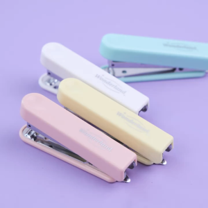 INS Macaron Colors Portable Stapler Staples Size No.10 Paper Binding Stapling School Office Student Stationery KWT