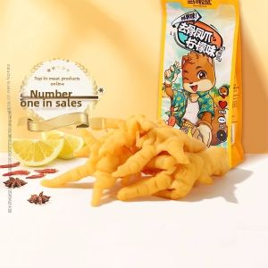 Three Squirrels | Boneless Spicy Lemon Sour Pickled Chicken Claws Ready to Eat