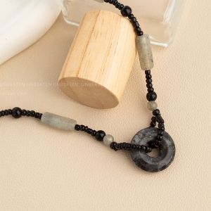 สร้อยคอโซ่ล็อคป้องกันภัยแบบจีนใหม่ ดีไซน์เก๋ไก๋ โซ่ล็อคคอ สร้อยคอแบบหนา เครื่องประดับแฟชั่นสำหรับผู้หญิง