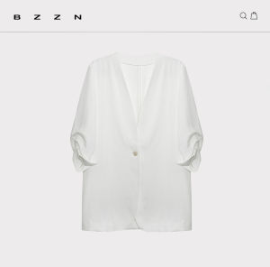 Collarless 3/4 Sleeve Flow Drape Suit Set