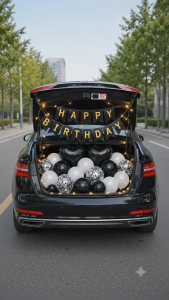 Car Trunk Birthday Decoration Set | Car Boot Balloon Decoration | Birthday Surprise Set | Couple Birthday Decor