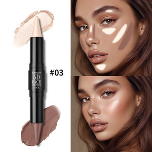 Dual Ended Contour Stick Foundation Concealer Long Lasting Dark Circle Correcting Contour Concealer Makeup Highlighter Cosmetics