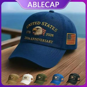 ABLECAP 250th Anniversary Hat USA Patriotic Baseball Caps Eagle Embroidered Baseball Hats for Men Women 250 Year Anniversary Cap