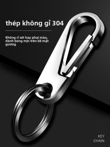 Móc Khóa Xe Hơi Bằng Thép Không Gỉ 304 Dày Dành Cho Nam Móc Khóa Xe Hơi Móc Khóa Tròn Cao Cấp Móc Khóa Tròn Trơn