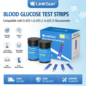 Linkssun 100 cái que kiểm tra đường huyết Tương thích với G-425-1G-425-2 theo dõi đường G-425-3 nguồn cung cấp xét nghiệm tiểu đường chính xác que thử máu tiểu đường (không bao gồm đồng hồ đo)