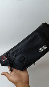 POLOZADA | Tas Selempang Pria Merk POLOZADA Waterproof | Waistbag Pria Anti Air Bahan Balon | Sling Bag Harian Tahan Air Hujan