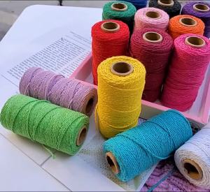 Dây Thừng Macrame 100m 2mm 100% Cotton Nhiều Màu Sắc Thân Thiện Với Môi Trường Dùng Làm Đồ Thủ Công DIY Cho Trang Trí Tiệc Cưới Đồ Gia Dụng Thủ Công Mỹ Nghệ