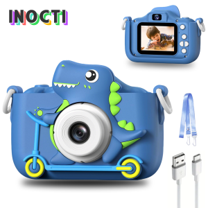 INOCTI Children Cameras Dinosaur series Kids Camera Toddler Digital Video Camera Toys for Christmas Birthday Gifts