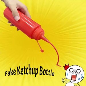 Funny Prank Ketchup Bottles Practical Jokes Tomato Sauce Prank Adult Kids Cool Toys Frightening Items Fake Ketchup Surprise Gift