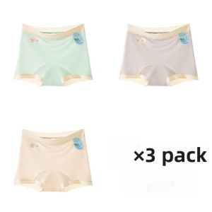 miiow | Ultra-Thin Ice-Silk Womens Safety Pants High-Waist Seamless Anti-Light Walking Briefs Comfortable Large Size Boxer Shorts