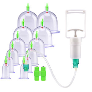 Cupping Massage Cups Therapy Sets Hijama Chinese Acupoint with Vacuum Pump for Body Back Massage Pain Relief Physical Therapy