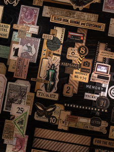 Vintage Laser Cut Stickers For Handbooks