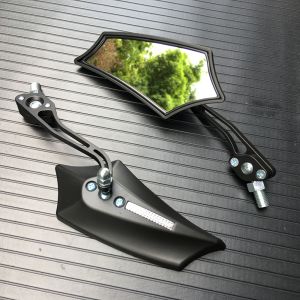 2Pcs Motorcycle Left  Right Side 8MM 10MM RearView Mirrors  With Changable Screws Universial for Yamaha Honda Kawasaki Suzuki