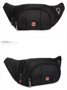 Swiss Waist Bag Mens Multifunctional Chest Bag Large Capacity Sports Checkout Belt Bag Waist Bag Outdoor Travel & Outdoor Sports Waist Bag