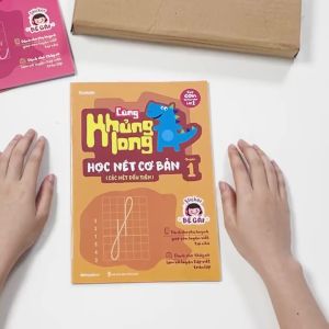 Sách Cùng khủng long học nét cơ bản quyển 1 (các nét đầu tiên) bé gái - MGB