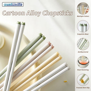 JustLiving 2/3/5คู่ตะเกียบใช้ซ้ำได้ไฟเบอร์กลาสหลากสีชุดของขวัญตะเกียบกันลื่นสำหรับครอบครัว/ร้านอาหารซูชิข้าวญี่ปุ่นสับไม้จีน