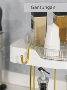 SPEEDS Rak Putar Multifungsi 360 Rak Kosmetik Estetik Wadah Penyimpanan Susun Serbaguna 202-G012