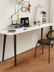 Stone Plate Bench Desk Narrow 40cm Minimalist Modern Bedroom and Household Wall Study Writing Desk Computer Desk Workbench