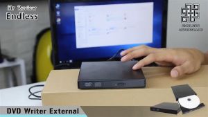 Elit ไดรฟ์ดีวีดี DVD-ROM แบบพกพา Portable External DVD-ROM ไดรฟ์ภายนอก DVD-ROM แบบพกพา น้ำหนักเบา รองรับ USB2.0 ดีวีดีรอมไดรฟ์ ไม่ต้องลงโปรแกรม รุ่น DVD Writer External