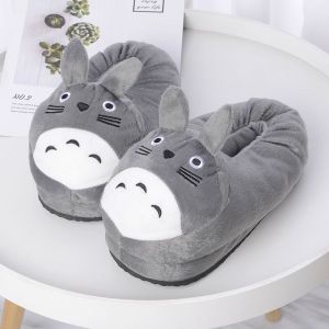 Buy One Get One Free Cute Cotton Slippers Female Household Velvet Couple Student Winter Warm Keeping Heel Cover Cartoon Cotton Shoes