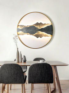 QIANYUE | New Chinese Style Decorative Wall Art with Lamp for Foyer and Living Room