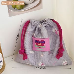 QIUZHISE | Cute Travel Makeup Bag Cartoon Drawstring Pouch