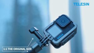 TELESIN Metal Cage Housing Vertical Protector Frame Case for GoPro HERO 13 12 11 10 9 BLACK