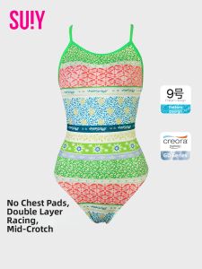 SUIY | Racing One-Piece Backless Training Swimsuit