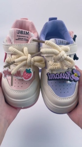 JUSTSL 2024 Fashion Sports Shoes Childrens High-Cut Casual Shoes Girls Cute Cartoon Board Shoes